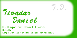tivadar daniel business card
